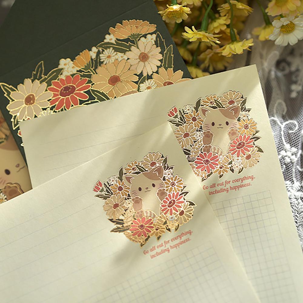 Envelope letter set romantic series fairy tale hot stamping DIY message blessing letter with sealing sticker