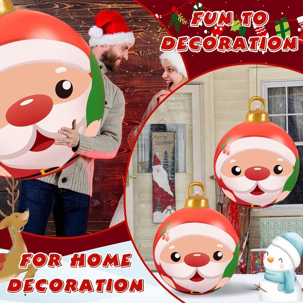 Inflatable PVC Christmas Ball Ornament for Outdoor & Courtyard Decoration