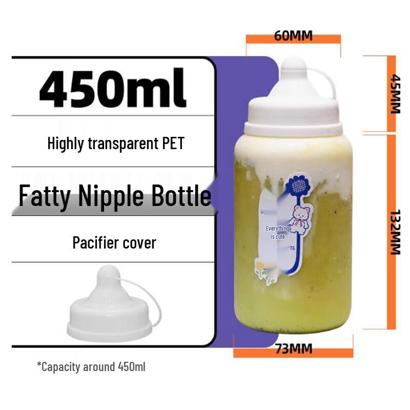 Chubby Disposable PET Nipple Milk Tea Bottle