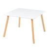 Kindertisch-Set GINGER HOME Weiß mit 2 Stühlen – Langlebiges Holz, Kompakt und Sicher – Lernen, Essen, Spielen