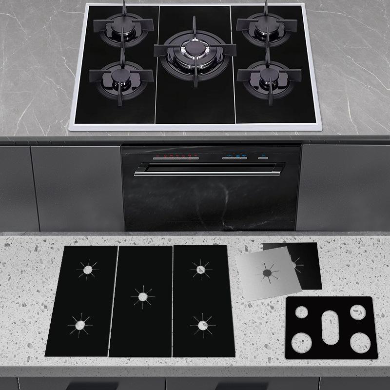 4Pcs Gas Stove Protector Cooker Cover Liner Clean Mat Pad Kitchen Gas Stove Stovetop Protector Kitchen Accessory Utensils