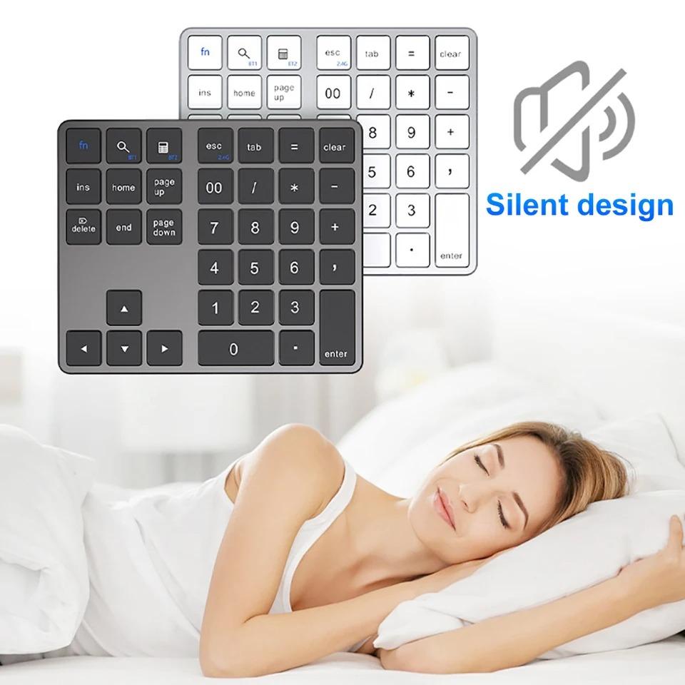 Dual Mode Numeric Keypad 2.4G Wireless Keyboard Bluetooth 5.0 Keyboard Digital Keyboard 300mAh Battery Rechargeable Numpad