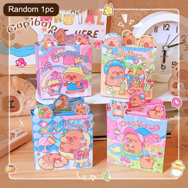 

Набор мультяшных стикеров с капибарой Каваий стикеры Офисный школьный планер Простой милый блокнот Студенческие канцелярские принадлежности Подарки