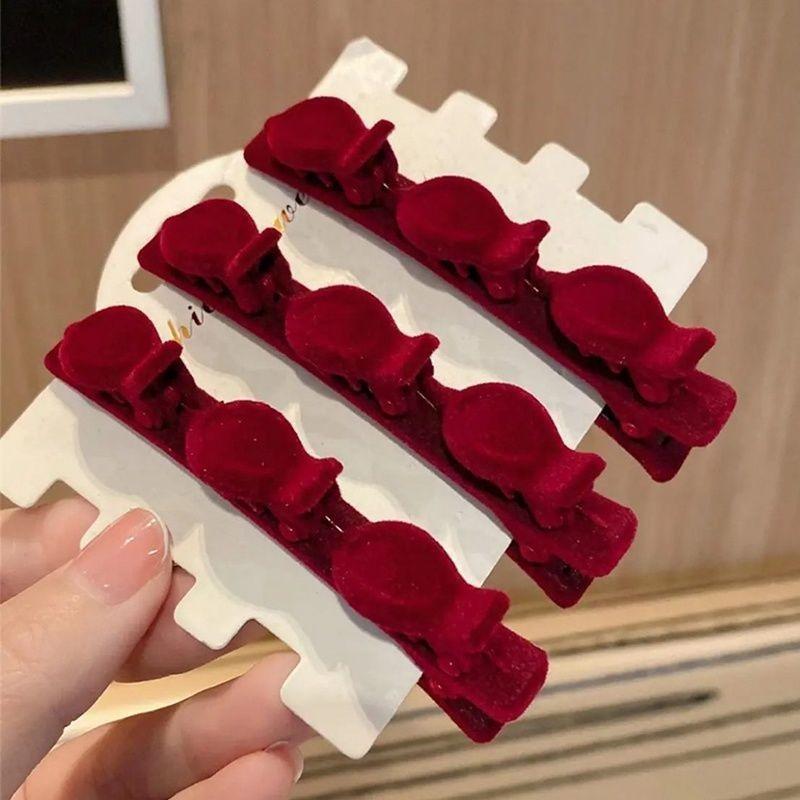 Flokowane grzywki klips do włosów czarne nakrycie głowy kobiety urocze spinki do włosów spinka do włosów Alicja plecione modne wsuwki do włosów akcesoria do włosów