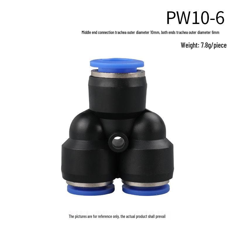 High-Pressure PE Tee & Reducer Pneumatic Quick-Fit Fittings for Air Pipe
