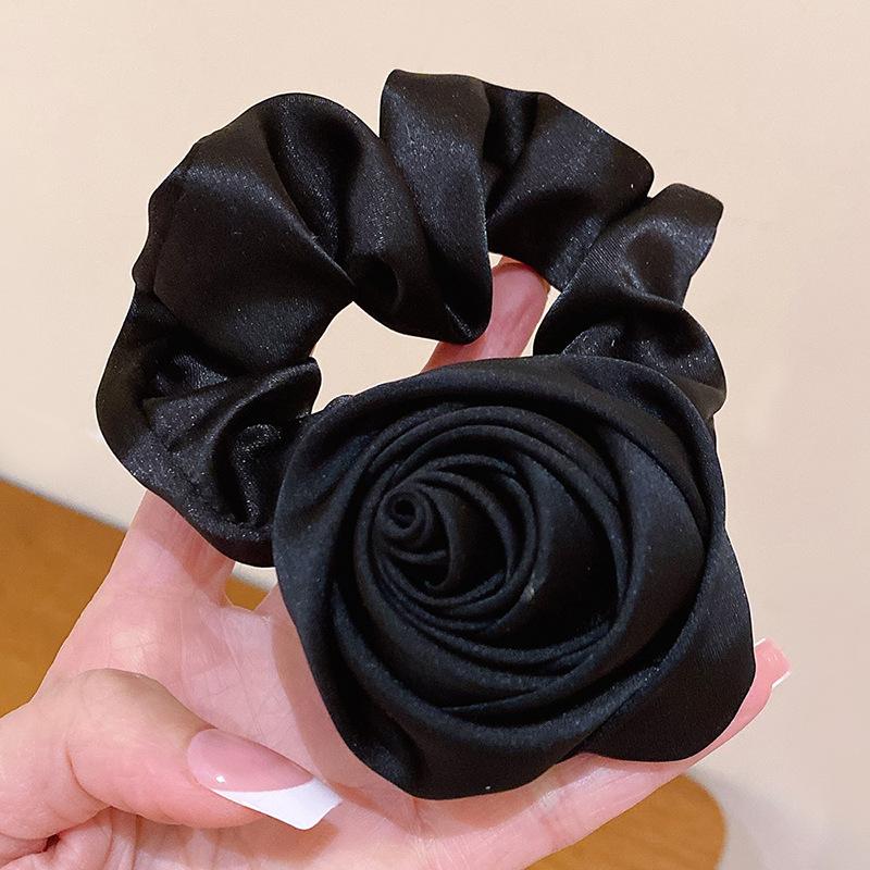 1Pcs Fashion Simple Black White Rose Flower Headbands For Women Girls Party Hair Accessories