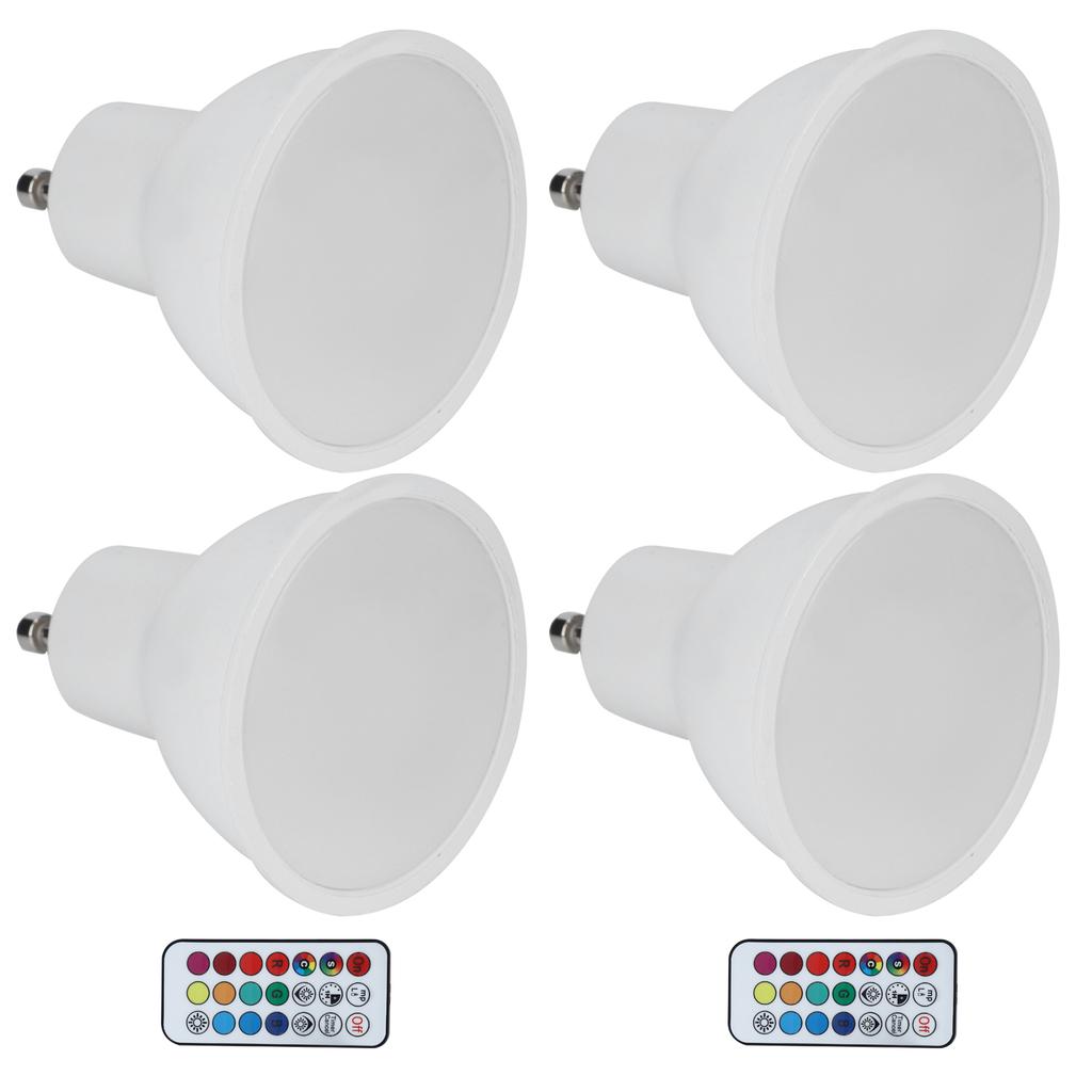 3W RGB Color Changing LED Spotlight Bulb with Remote Control for Bedroom Corridor Hotel Bar 85265V(GU10 RVB blanc chaud)