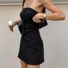 European and American Women's Clothing Suit Waist Temperament Design Sense Sleeveless Split Small Vest Top Short Hip Skirt Two-piece Set