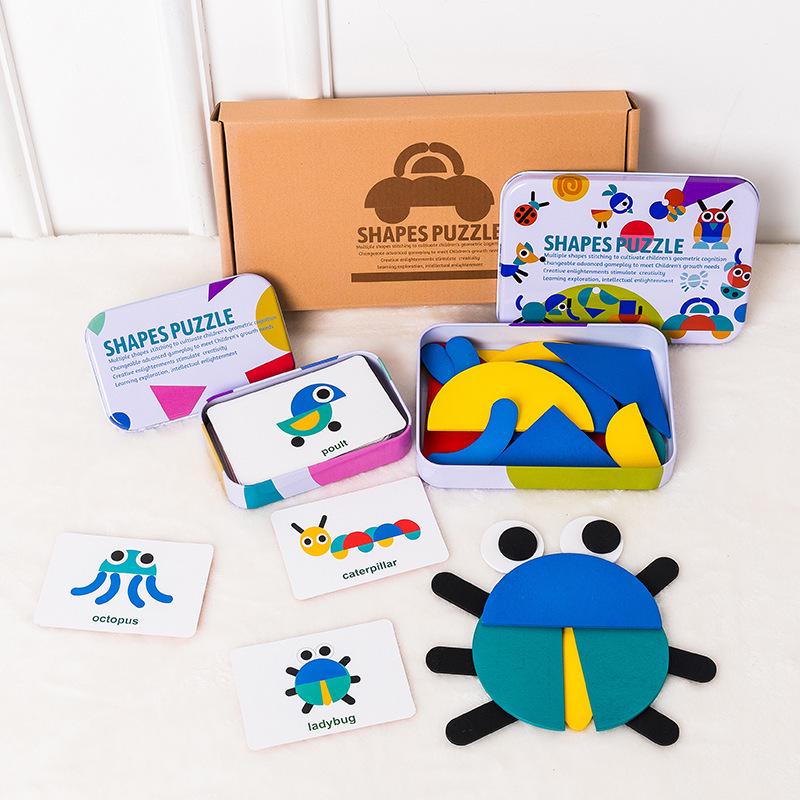 

Educational Geometric Shapes Tangram Puzzle for Toddlers