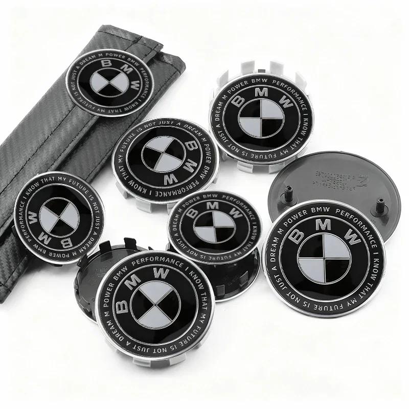 7Pcs For BMW F91 X3E83 X1E84 G60 X5E53 F12 F13 Car Front Hood Trunk Logo Hub Center Cover Steering Wheel Center Badge Stickers