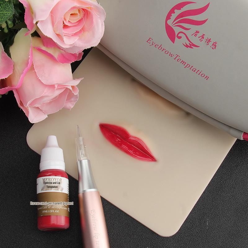 Microblading & Tattoo Practice Silicone Skin Set for Eyebrows and Lips (3-Pack)