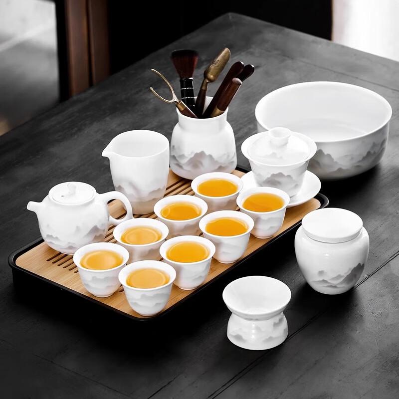 Laino Chinese Ink Landscape Porcelain Tea Set