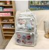 Schoolbag New Transparent Backpack Lightweight and Simple Junior High School Student Schoolbag Japanese Leisure Large Capacity Cute Pain Bag