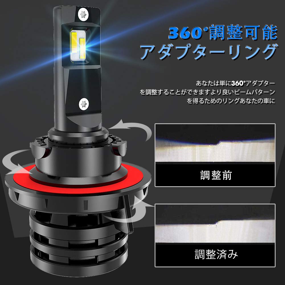 KaTur H13 9008 High/Low Beam Led Headlight Bulb Mini Design Upgraded CREE Chips Super