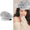 Gleaming Headwear Hat Sparkly Captain Hat Crystal Sailor Hat for Music Festivals