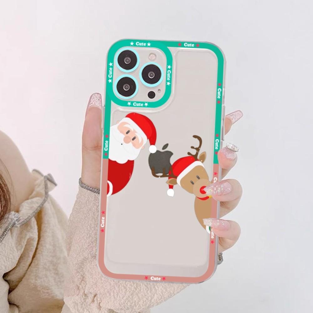 Christmas Mousepad For iPhone 15 13 14 Pro Max XS XR 12 11 Pro 13 Mini Soft Clear Back Cover