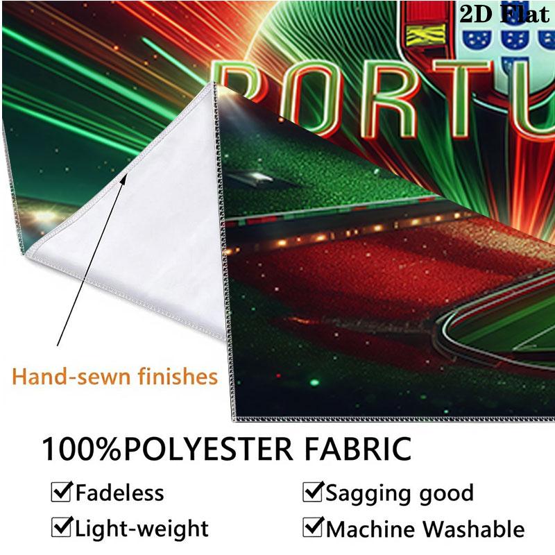 Portugal National Football Team Wall Tapestry Aesthetic Wall Hanging Printed Fabric Blanket Decorative Tapestries for Bedroom Living Room Home Decor