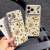 Bee Chrysanthemum Is Suitable for Apple 17 Mobile Phone Case iPhone15promax All-inclusive 16Pro Leather Pattern 14 Simple Ins