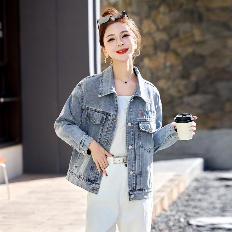 

Spring 2025 Women s Casual Slimming Denim Jacket XL (125-140 jin)