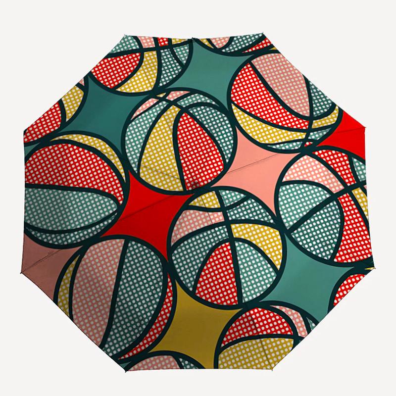 

1pc Basketball PatternAutomatic Open/close Umbrella, 8-Rib sturdy structure, Portable Travel Umbrella, Parties, Everyday Usec07
