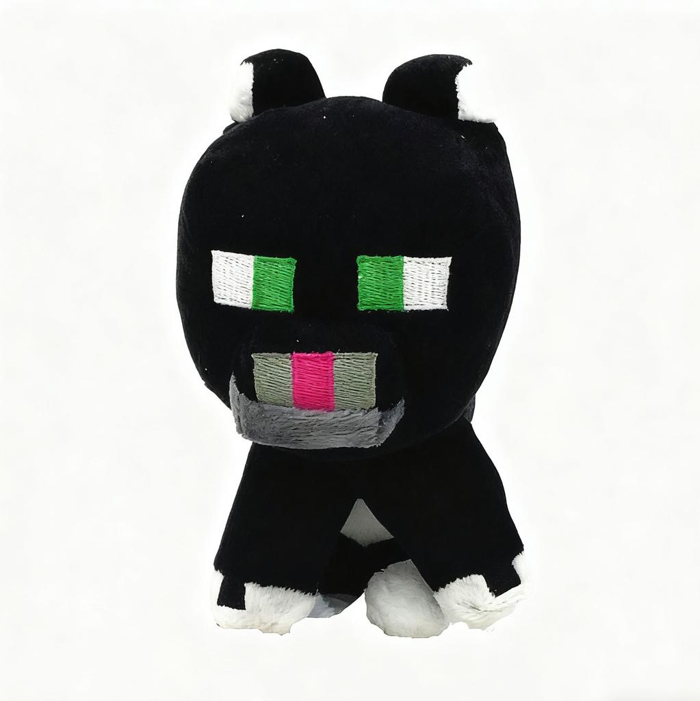 23cm New Black Cat Plush Doll Cuddly Cat Toy Doll Cartoon Animals Cat Toys Kids Baby Chlidren Fan Collection Gifts