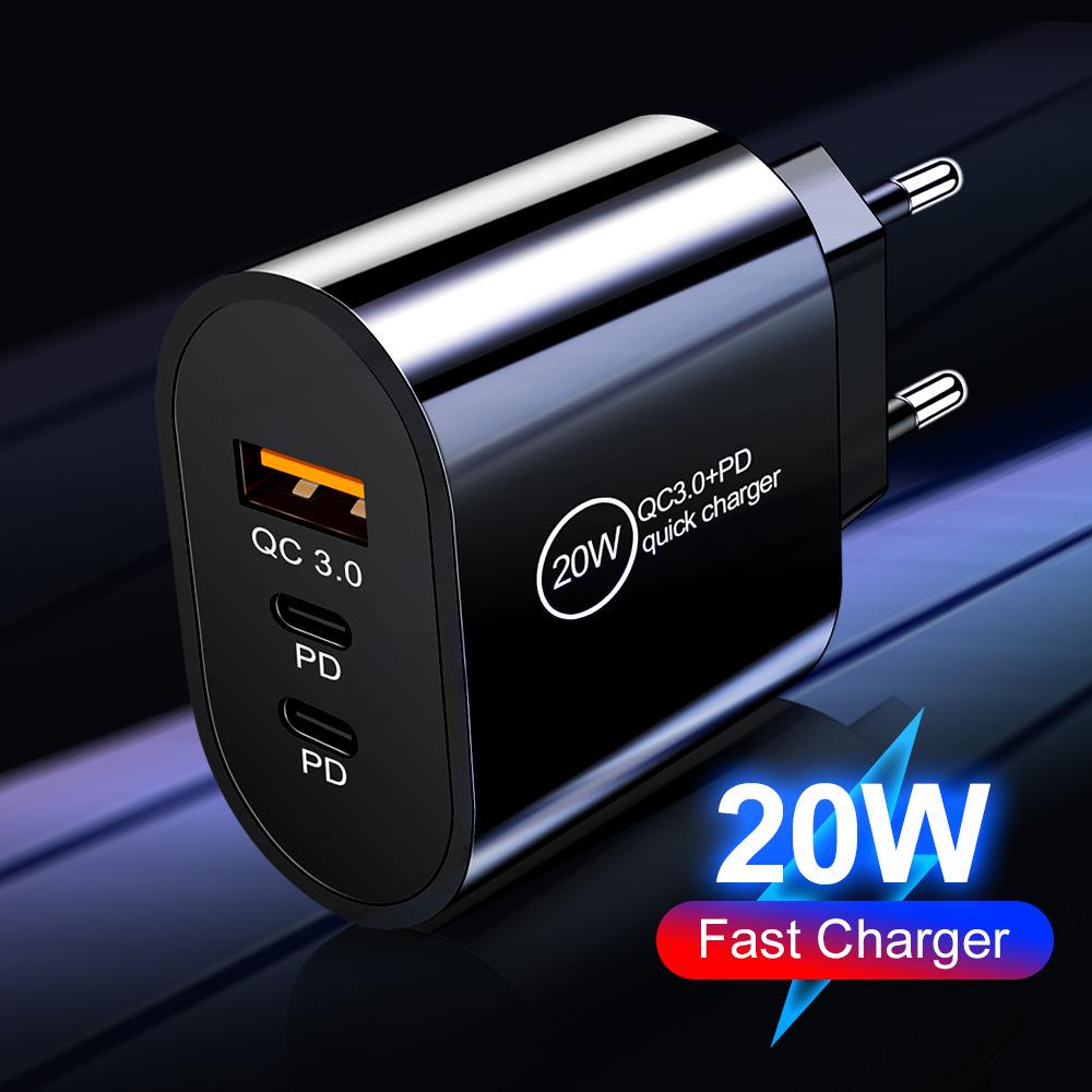 

Dual USB & 2PD Type-C Multi-Port Mobile Charger - US/EU Travel Adapter Add decorative box +0.5 yuan [without product]