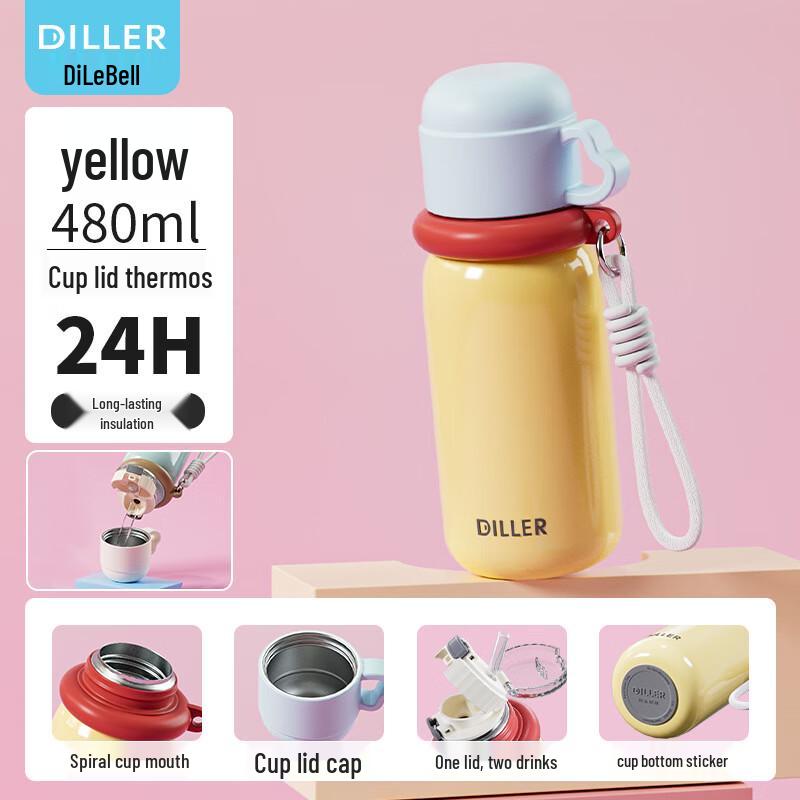 Diller Stainless Steel Insulated Thermos Bottle