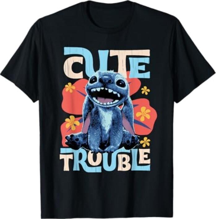 Disney Lilo & Stitch Live-Action Movie Cute Trouble Stitch T-Shirt S разноцветный