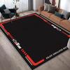 Luxury Black Gold Chessboard Area Rug High Quality Checkered Carpet with Classic Chess Pieces Pattern Unique Game Room Gift