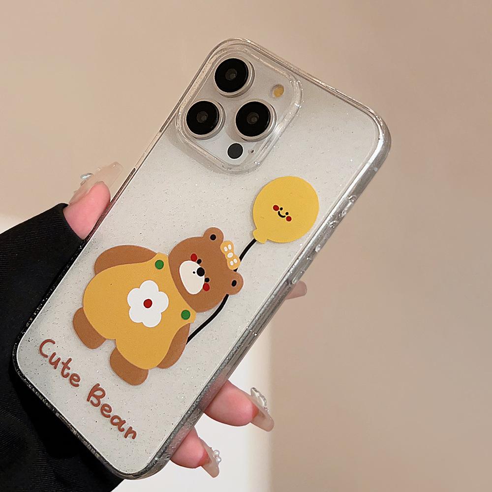 Balloon Cute Bear Case for iPhone 17 iPhone 17 Pro Max