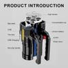 4-Core Powerful Outdoors Flashlight Portable Led Handheld Lantern Usb Rechargeable Waterproof Zoom Emergency Light For Camping