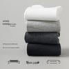 Men's Mid-Calf Solid Color Casual Cotton Socks - Black, White, Gray 