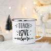 Teach Love Inspire Teacher Coffee Enamel Mug Mugs Coffee Cups Personalized Gifts Customizable Cup Cupshe Unusual Tea Cup Beer