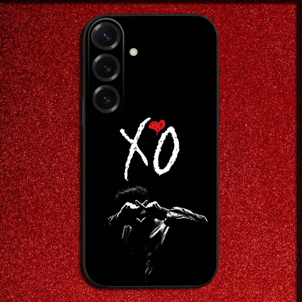 Etui Na Telefon Z Wizerunkiem Piosenkarza The W-Weeknd XO Do Samsung S25,S24,S21,S22,S23,S30,Ultra,S20,Plus,Fe,Lite,Note,10,9,5G Czarne Pokrowiec