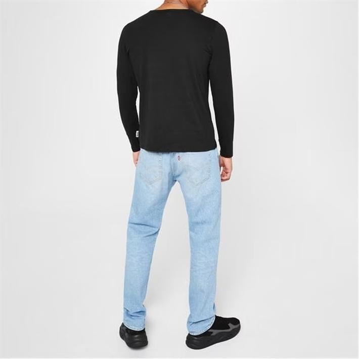 Lonsdale Men's Long Sleeve T-Shirt Black, Size L