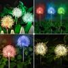 1PC Solar Dandelion LED Garden Lights,Stainless Steel Outdoor Lawn Lamp,Landscape Decoration for Villa,Balcony,Courtyard,Garden