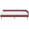 Corner Bed Frame with Mattress 2 pcs Grey Fabric
