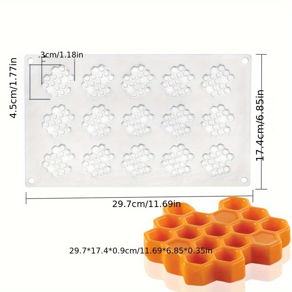 WTEMPO Honeycomb Bee Silicone Fondant Mold Non-Stick Heat-Resistant Mold for Chocolate Candy Cake Cupcakes Easy Release Clean Reusable Baking Supplies