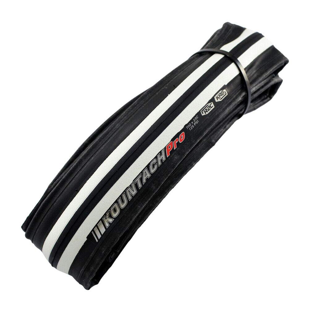 KENDA Kountach K1092 700 X 23C Road Bike Bicycle Folding Tire Black and 2 KD1999 Tire, White, Tire,