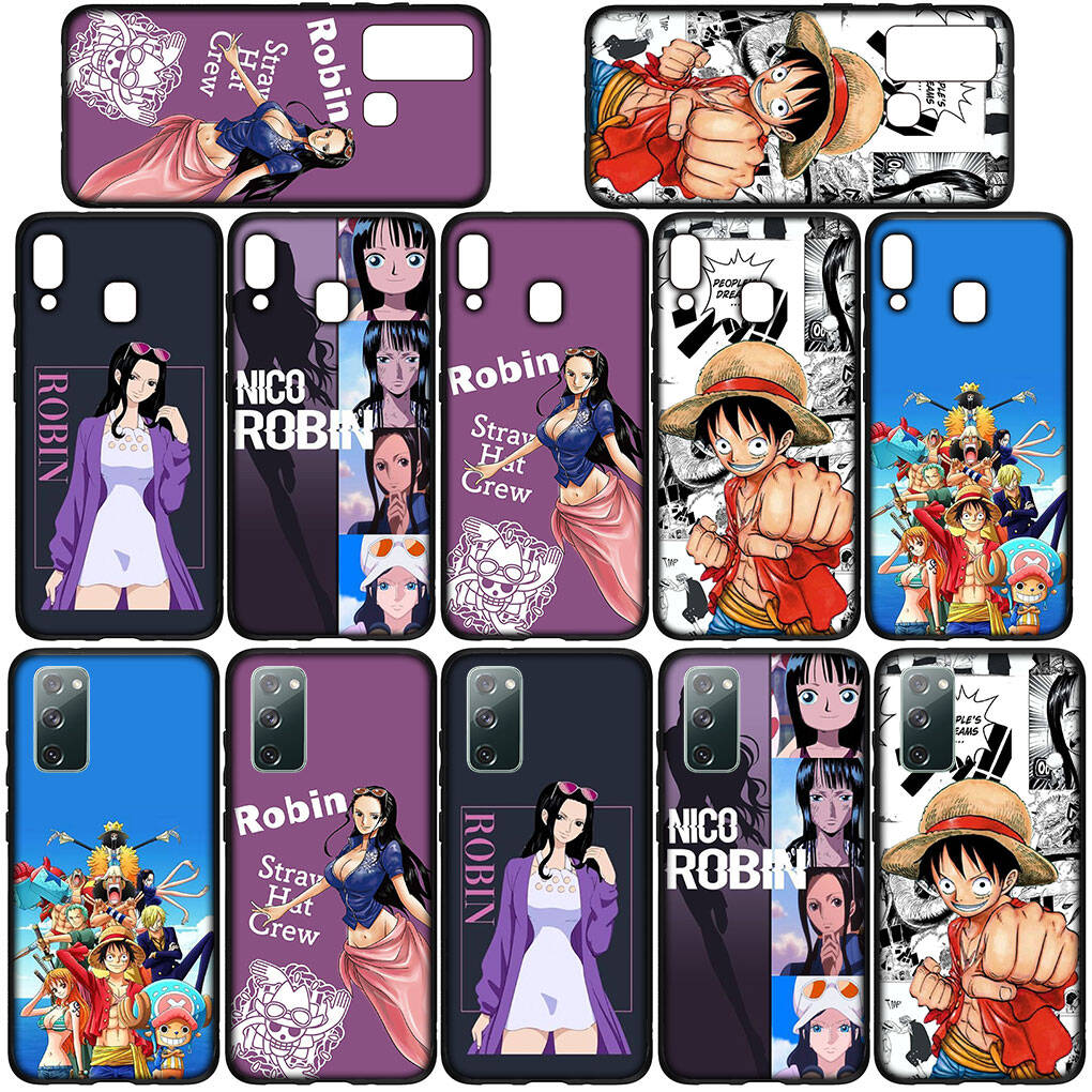 Phone Case for iPhone 17 15 16 Plus Redmi Note 14 12 11 13 Pro Max Huawei P30 P20 Lite OPPO A60 A40 A80 A18 A16 Anime One Piece Nico Robin Luffy Cover