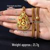 Vietnamese Gold Filigree Gourd Necklace: Rotatable, Long-Lasting, Trendy Retro Pendant