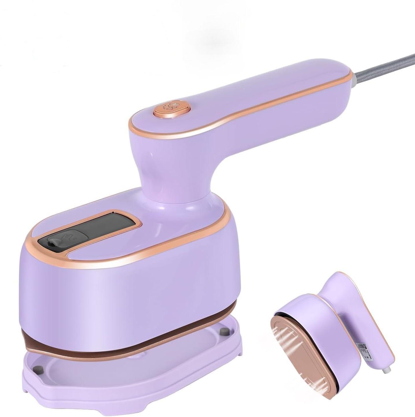 Mini steam iron, portable travel steam clothes iron, micro steam iron, mini handheld steam iron, supports dry and wet ironing