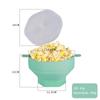 Silicone Popcorn Bowl With Lid Microwave Popcorn Bucket Creative Foldable Popcorn Maker High Temperature Resistant Popcorn