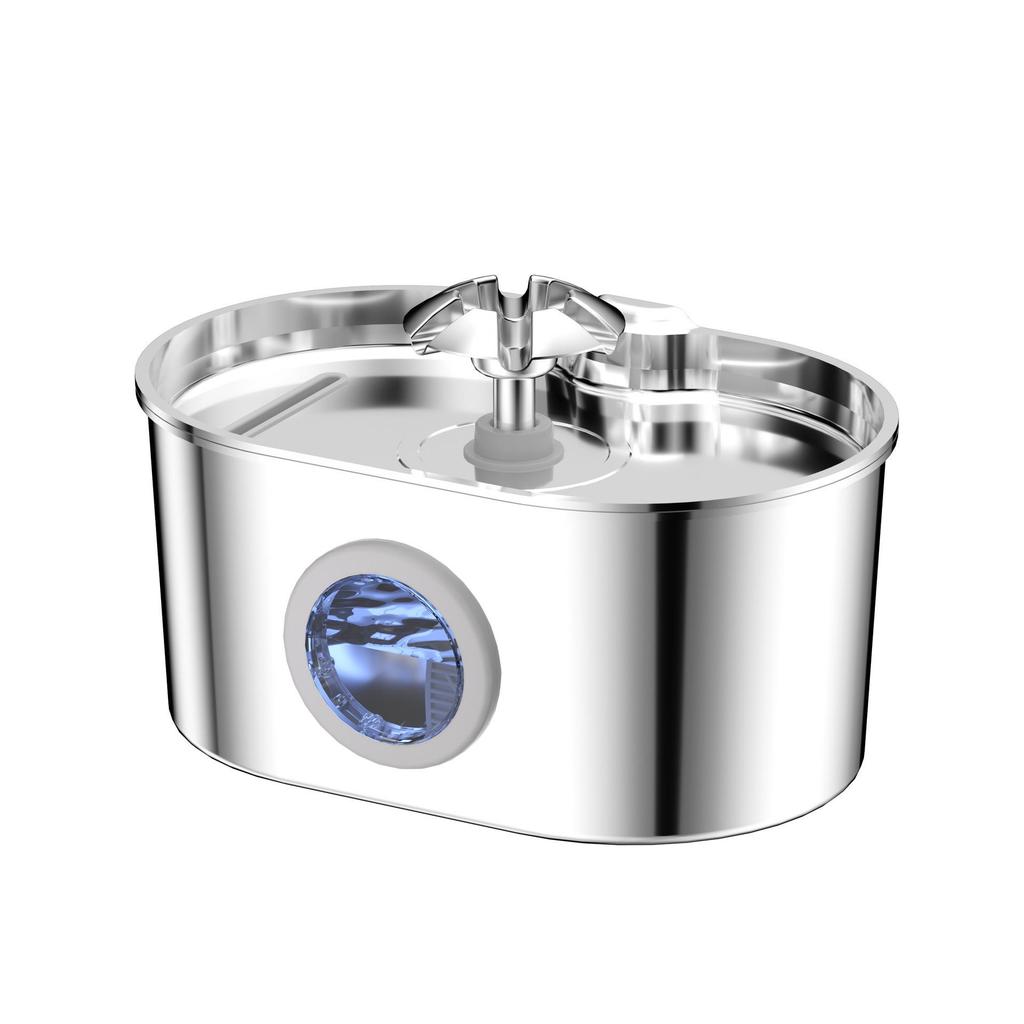 2.2L Stainless Steel Smart Pet Water Fountain - Automatic Circulating Water Feeder for Cats and Dogs
