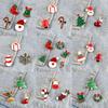 3-6pcs Christmas Brooch Set Mini Tree Elk Bell Santa Claus Metal Pins Cute Party Festival Gifts Hat Kids Badge Jewelry Wholesale