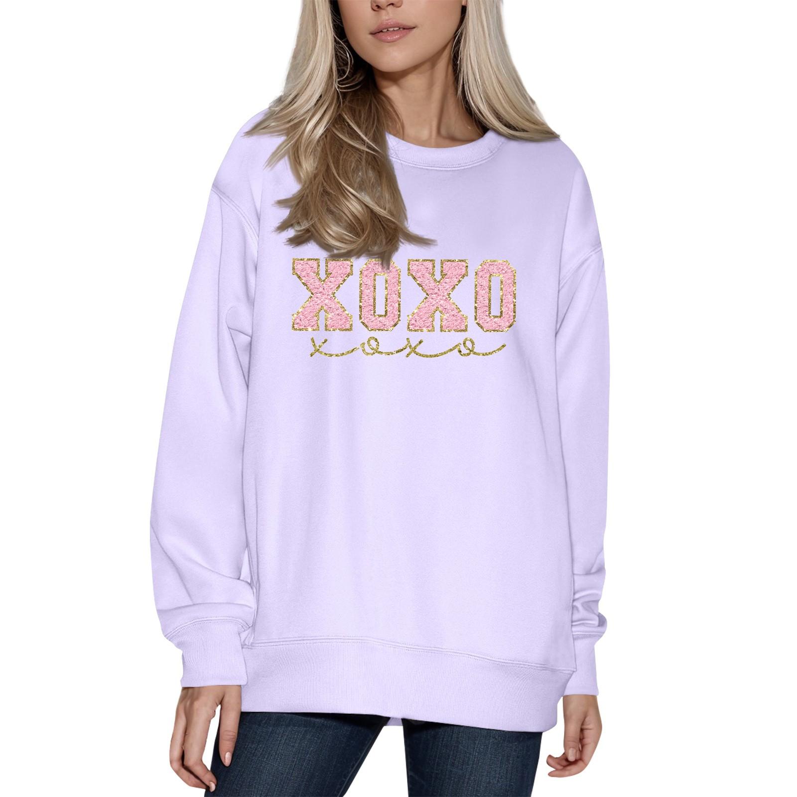 

Женский модный принтованный свитер с длинным рукавом и круглым вырезом L