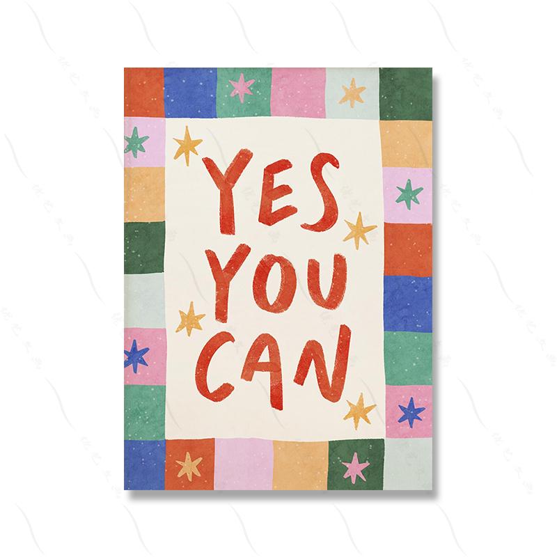 Shooting Heart Print Colorful Star Rainbow Kids Playroom Poster Nursery Toddler Wall Decor Sunshine Quotes Canvas Pictures