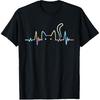 Heartbeat Cat Lover Animal Silhouette Cute Cat T-Shirt