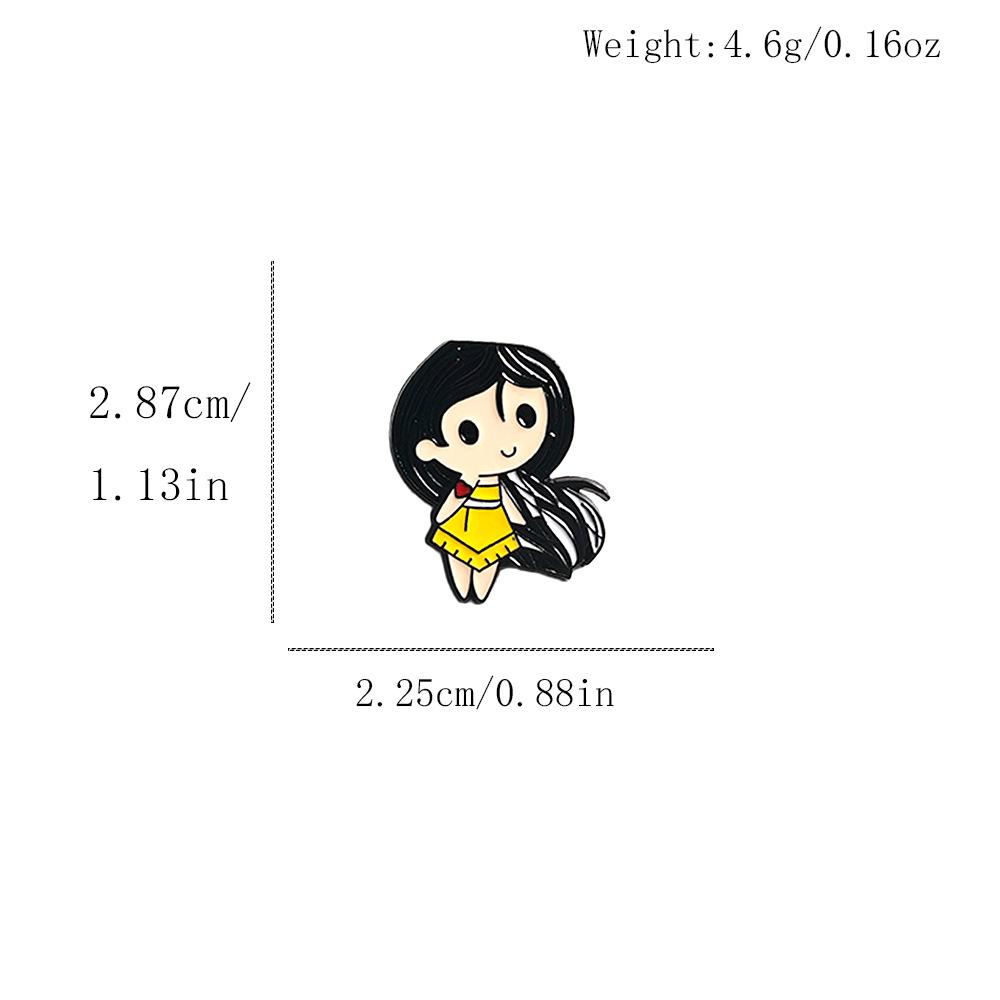 Creative Cartoon Princess Fairy Brooch - Cute Anime Metal Badge Accessory