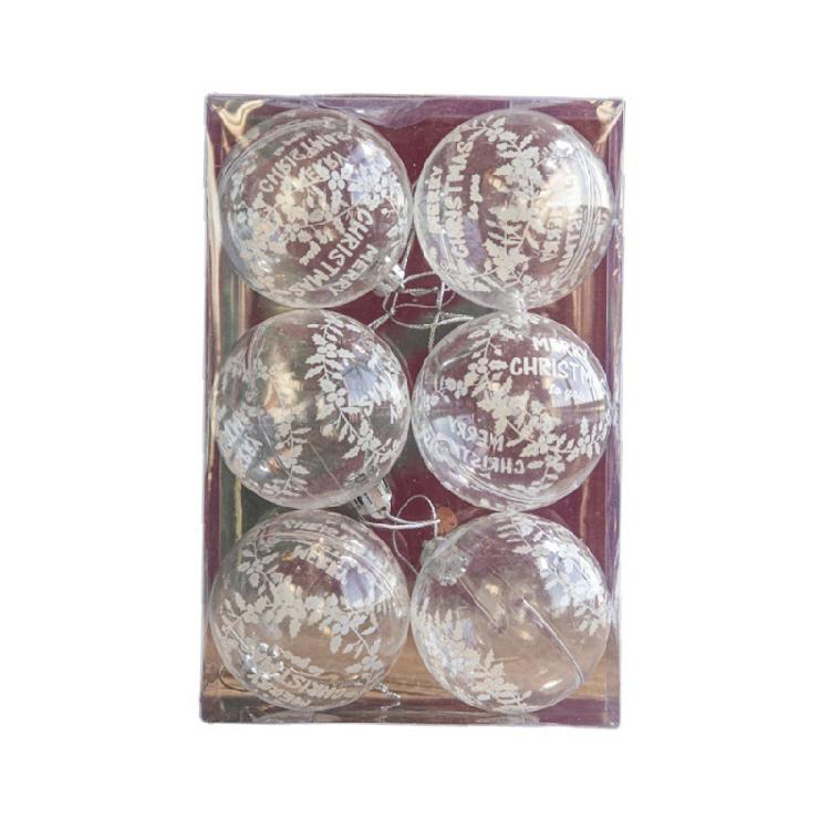 Christmas Ball Ornament 6pcs/box Hanging Ball Baubles  Holiday Wedding Home